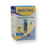 Quick Check Blood Glucose Test Strips 25pcs